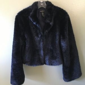 NEW bebe faux fur jacket
